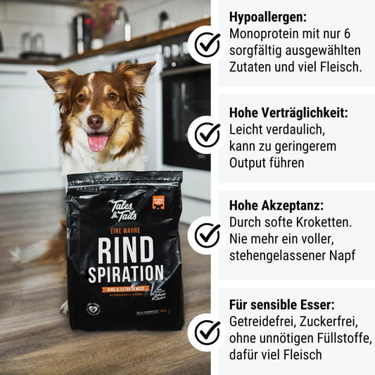 Eine wahre Rindspiration - Softes Trockenfutter - Hundefutter mit Rind