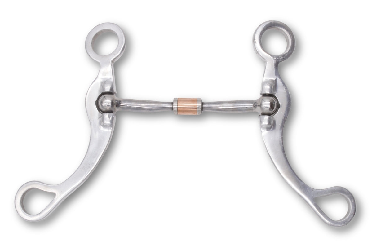 Western show snaffle bit mit Gravur, mit Kupferrolle 13,5cm,