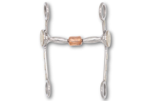 Western Snaffle Bit mit Kupferrolle 12,5cm,