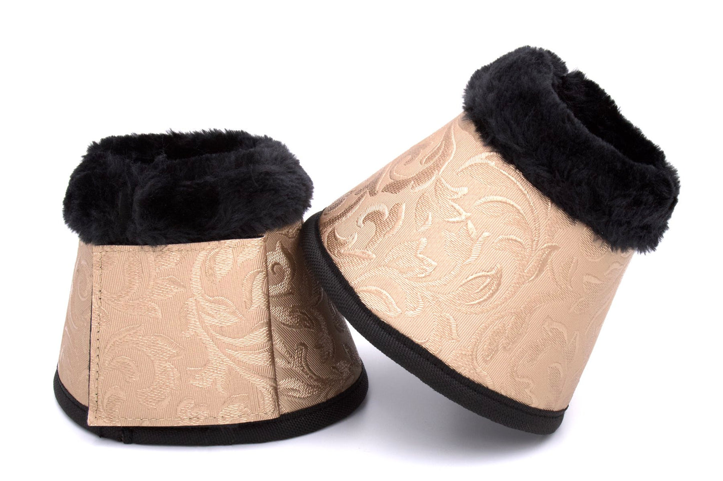 Hufglocken flower mit Fellrand, rosegold, Springglocken