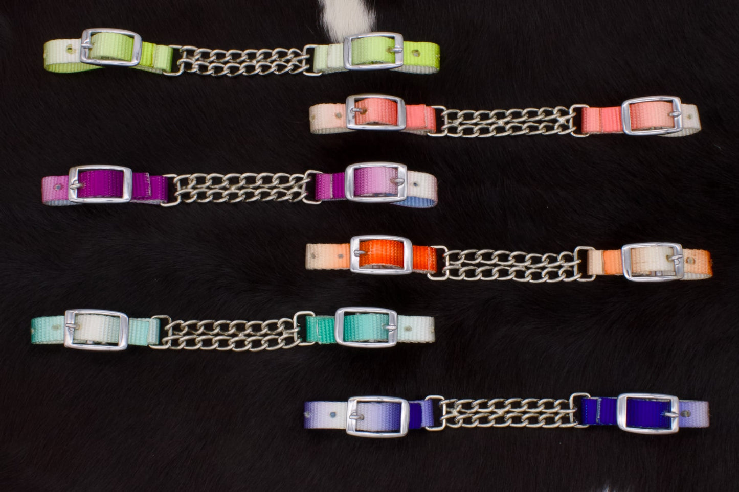 Kinnkette zweifarbig in verschiedenen Farben,