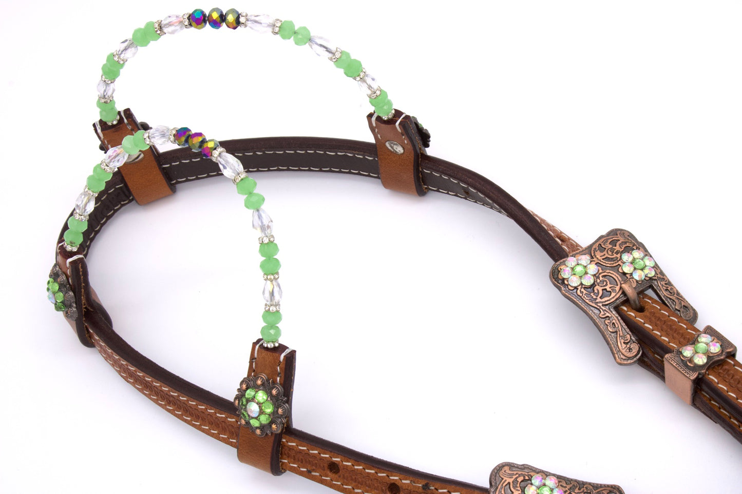 Zweiohr Show Westerntrense mit Perlen-Earloop hellgrün,