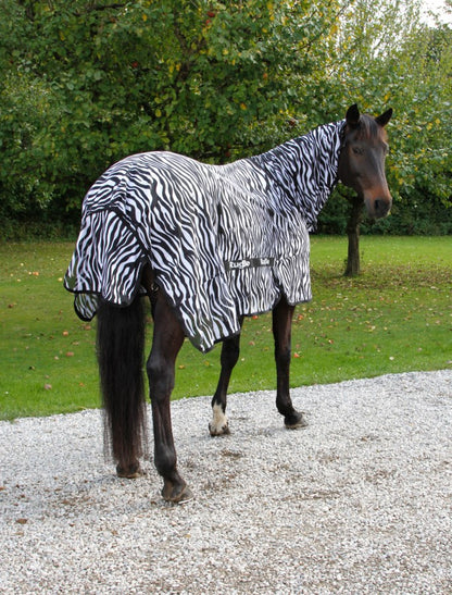 RugBe Zebra Fliegendecke und Ekzemerdecke mit Halsteil,