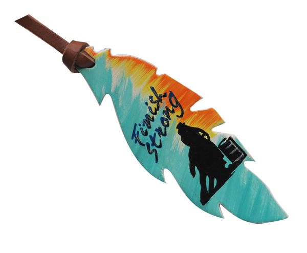 Leder-Feder Finish Strong, bunt