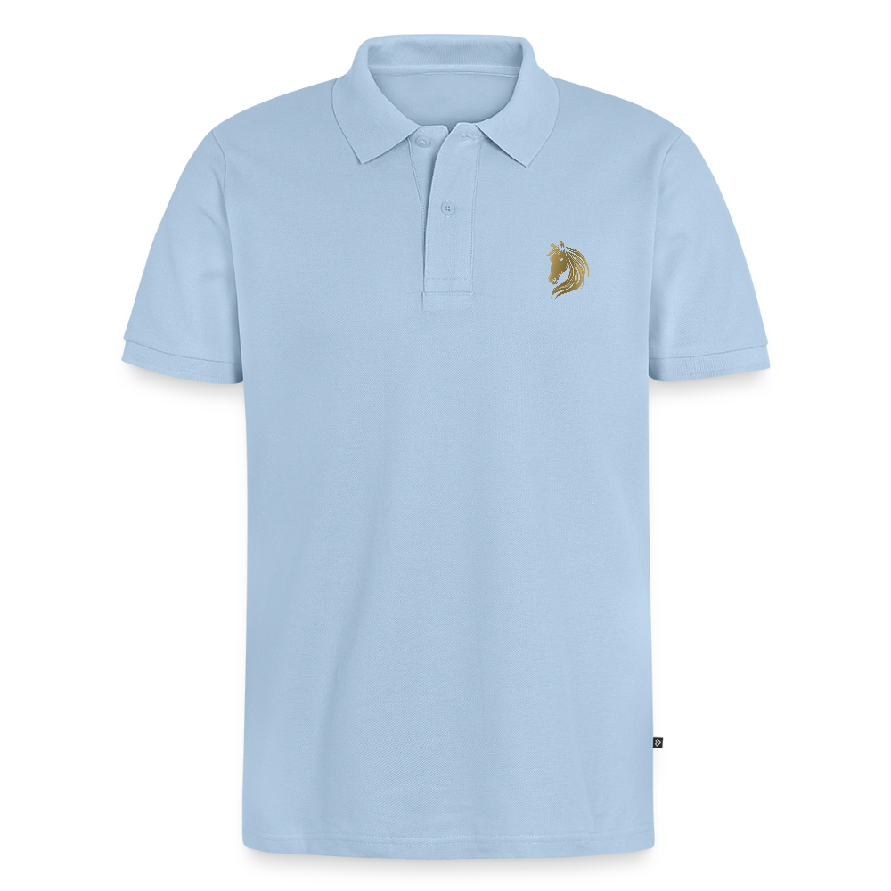 Men's Premium Organic Polo Shirt - light blue