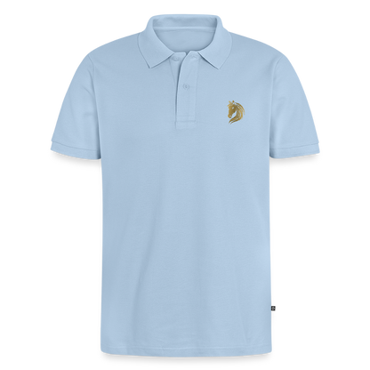 Men's Premium Organic Polo Shirt - light blue