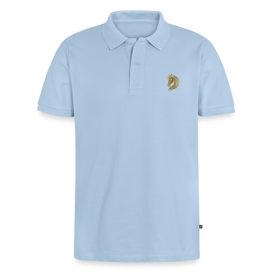 Men's Premium Organic Polo Shirt - light blue