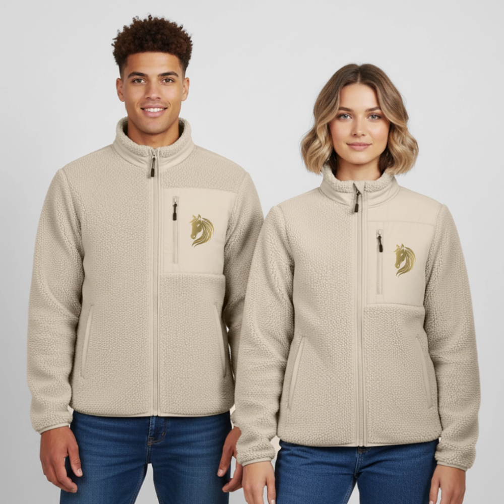 RELAXED FIT Unisex Sherpajacke von Stanley/Stella - Beige