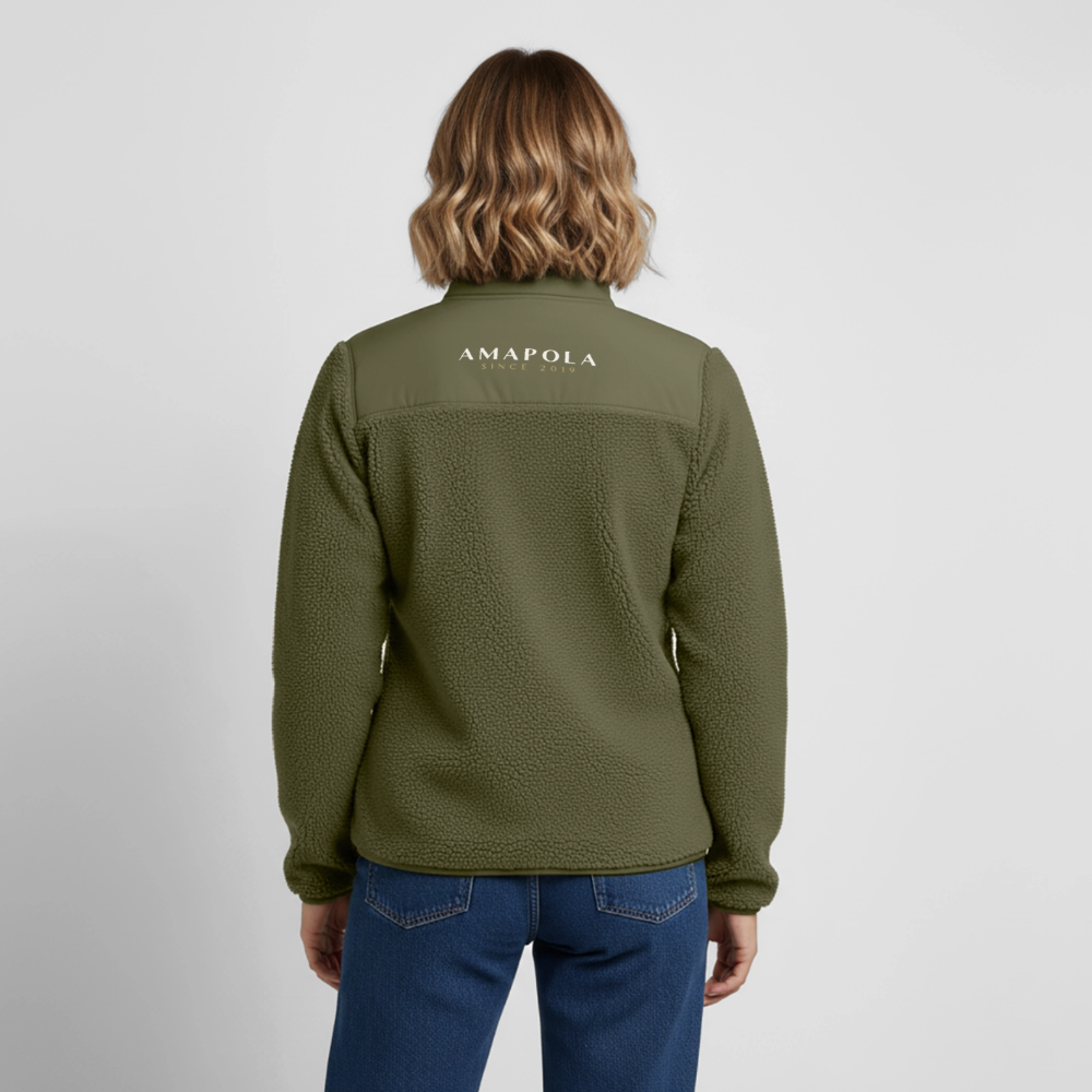 RELAXED FIT Unisex Sherpajacke von Stanley/Stella - Khaki