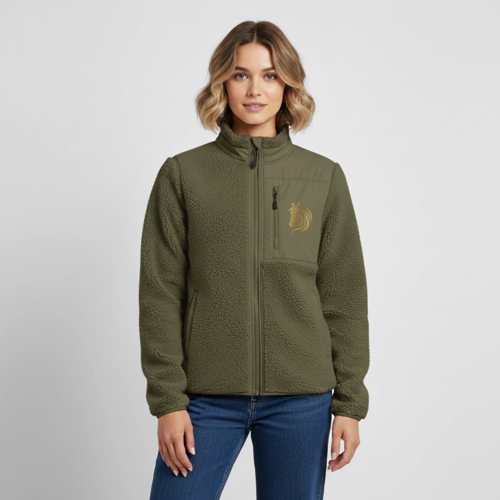 RELAXED FIT Unisex Sherpajacke von Stanley/Stella - Khaki