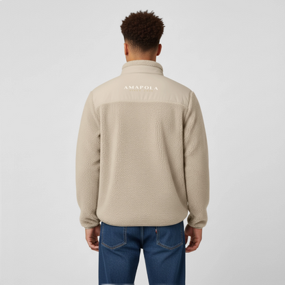 RELAXED FIT Unisex Sherpajacke von Stanley/Stella - Beige