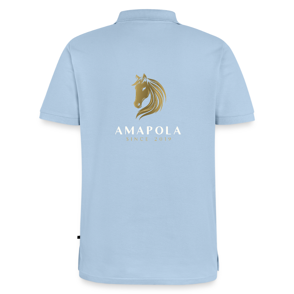 Men's Premium Organic Polo Shirt - light blue