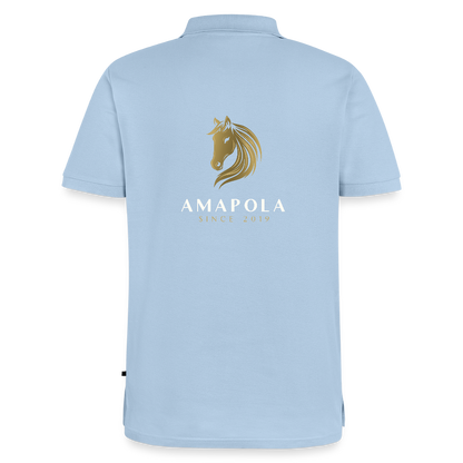 Men's Premium Organic Polo Shirt - light blue