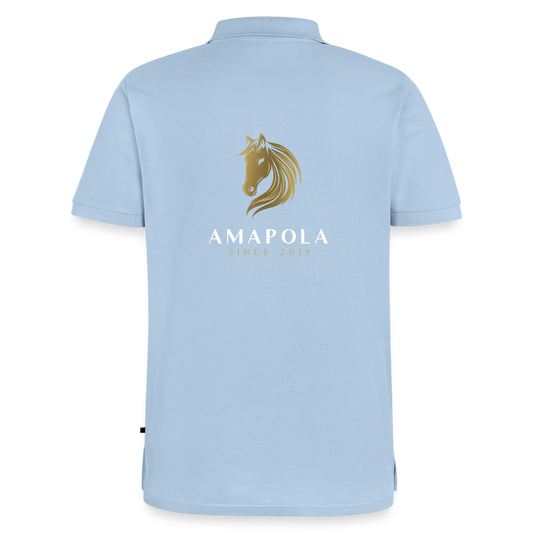 Men's Premium Organic Polo Shirt - light blue