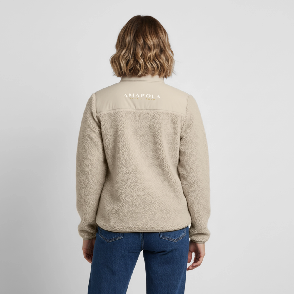 RELAXED FIT Unisex Sherpajacke von Stanley/Stella - Beige