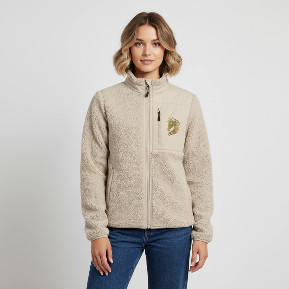 RELAXED FIT Unisex Sherpajacke von Stanley/Stella - Beige