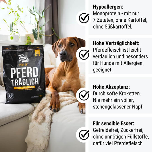 Perfekt PferdTräglich - Softes Trockenfutter - Hundefutter mit Pferd