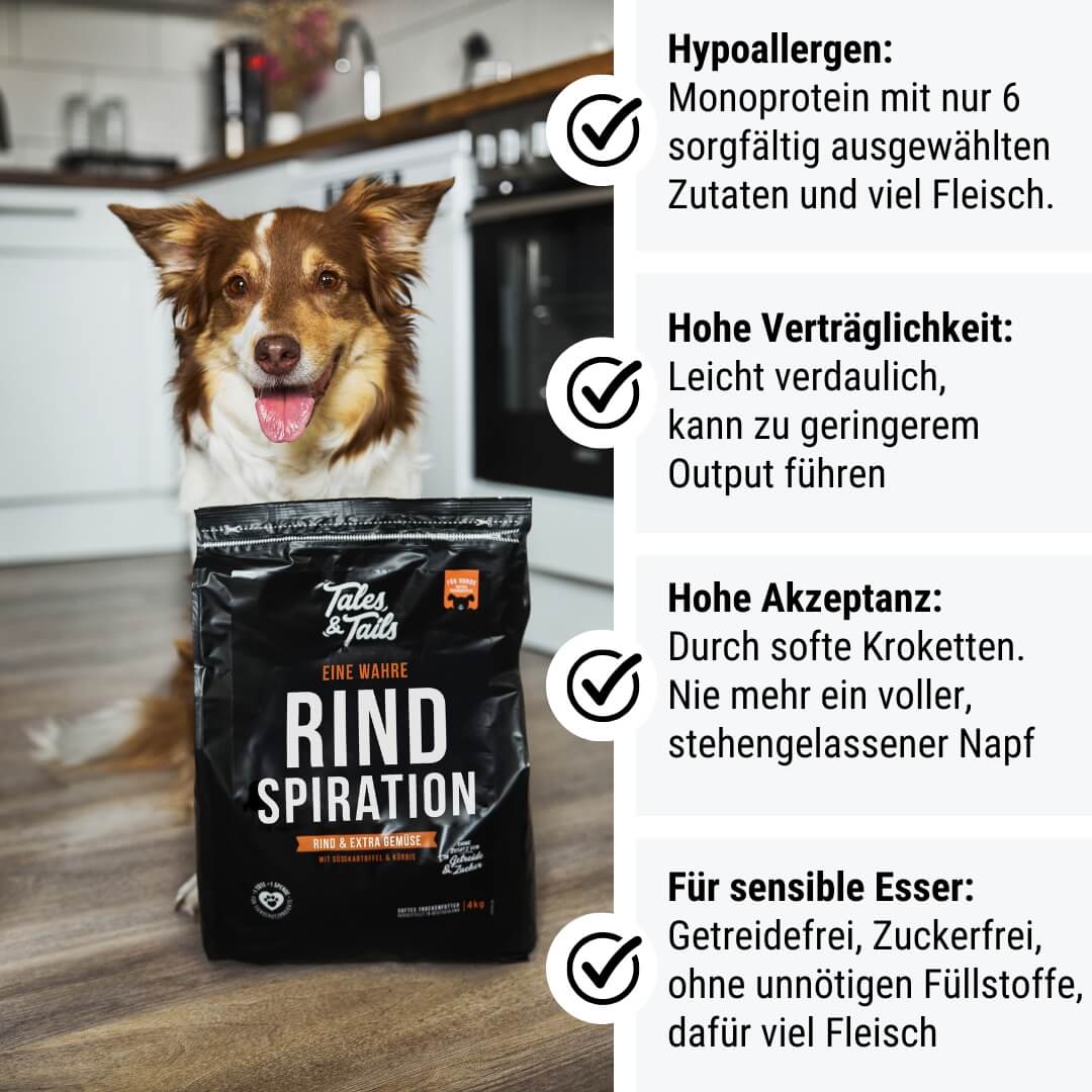 Eine wahre Rindspiration - Softes Trockenfutter - Hundefutter mit Rind