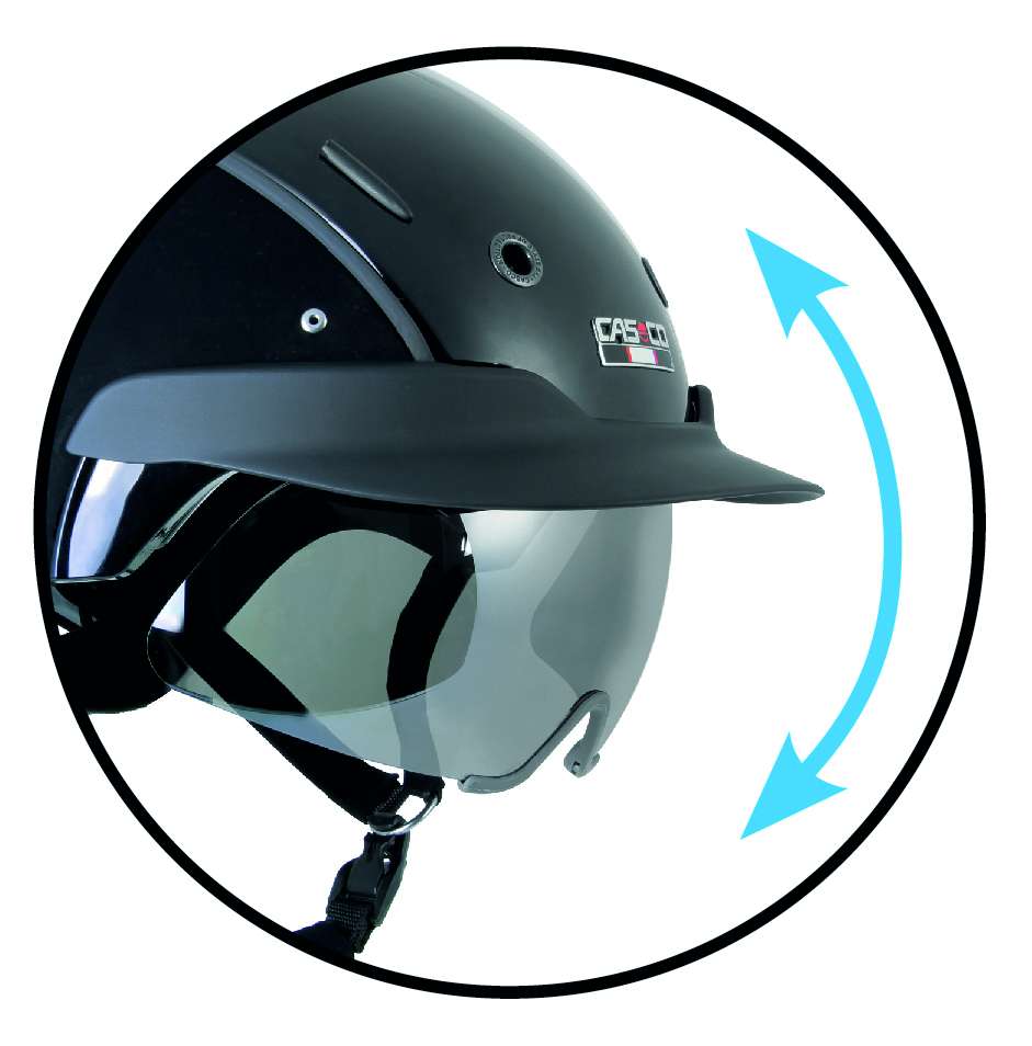 Integrierte Klappbrille klar