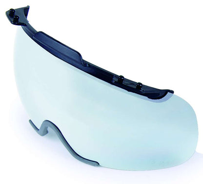 Integrierte Klappbrille klar