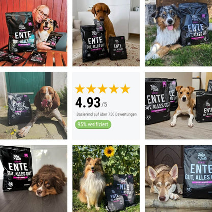 Ente gut, alles gut - Softes Trockenfutter - Hundefutter mit Ente