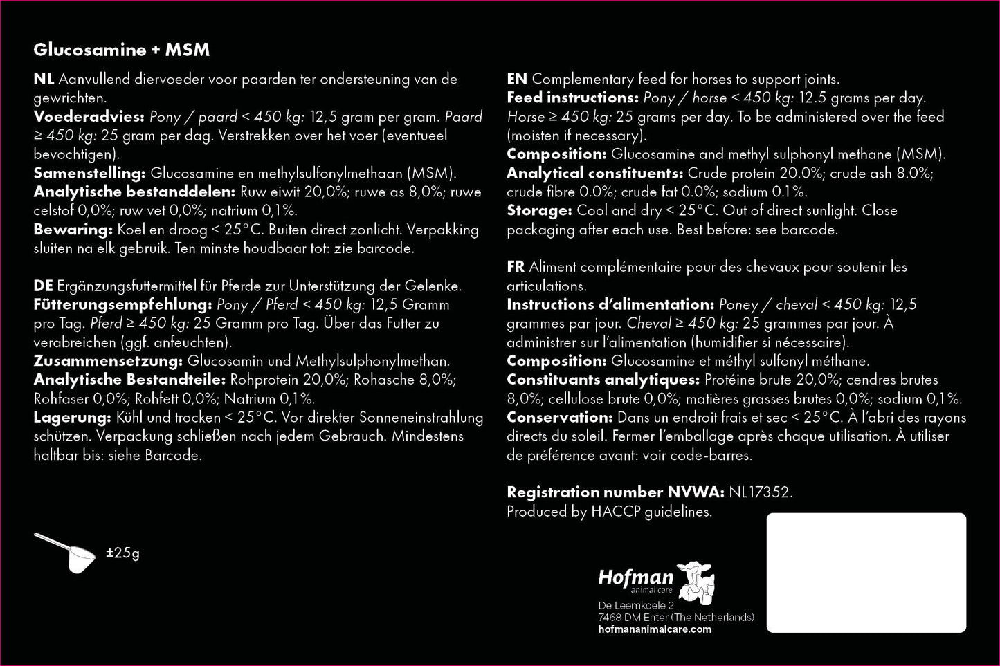 Excellent Horse Glucosamine + MSM 1 kg