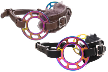 Glücksrad rainbow, bunt-braun, rainbow, mit Lammfell,