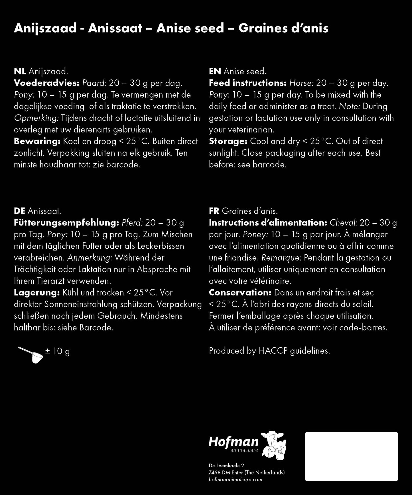 Excellent Horse Herbs Anissaat 1 kg