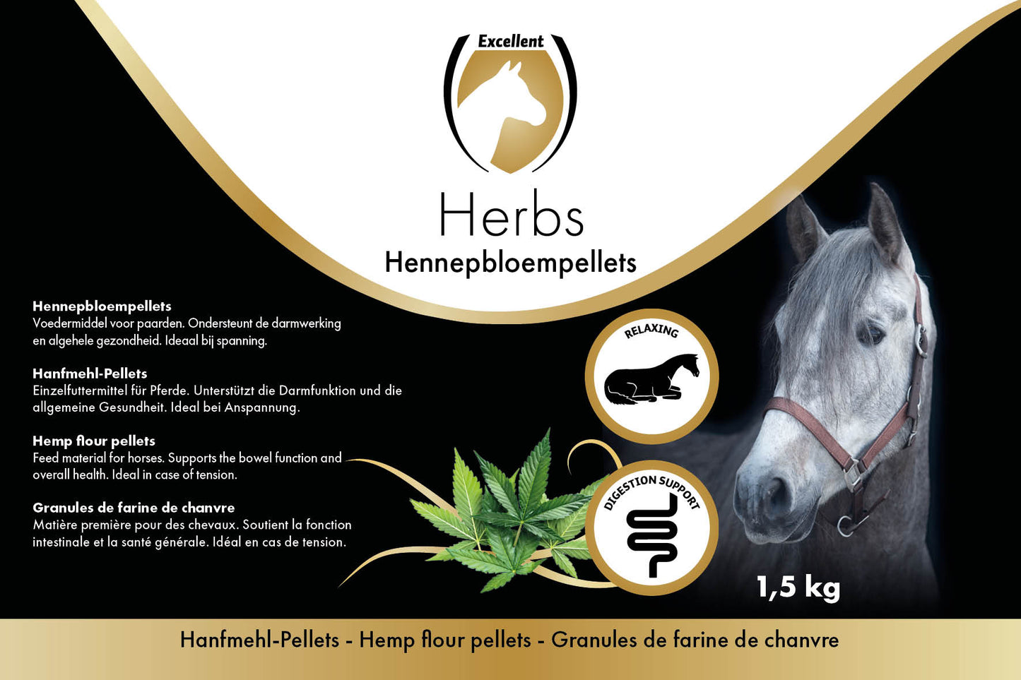 Excellent Horse Herbs Hanfmehl-Pellets 1,5 kg