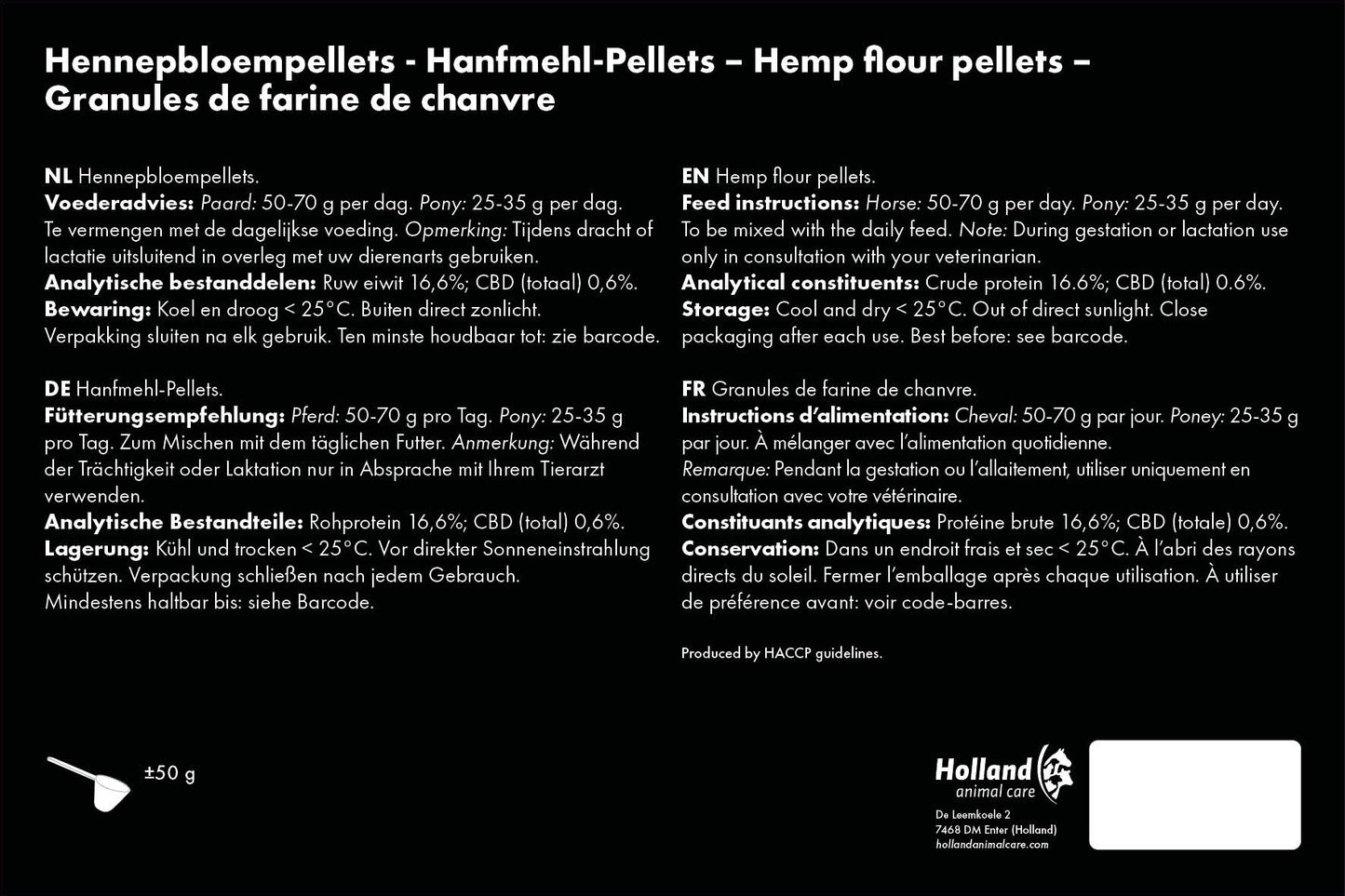 Excellent Horse Herbs Hanfmehl-Pellets 1,5 kg