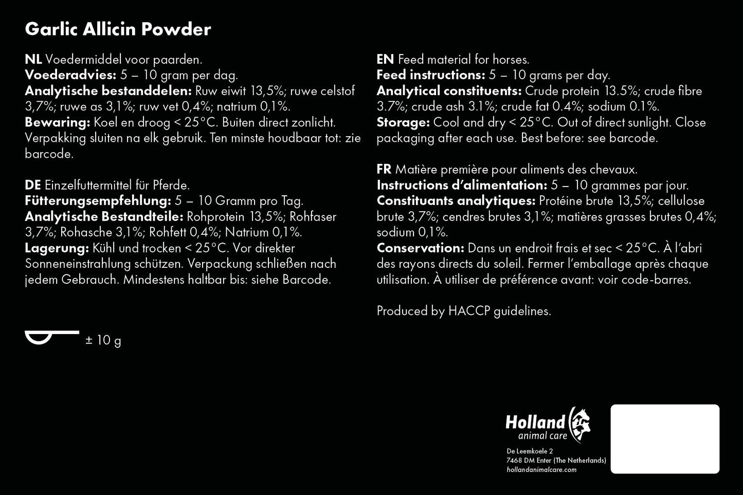 Excellent Horse Garlic Allicin Powder 800 g