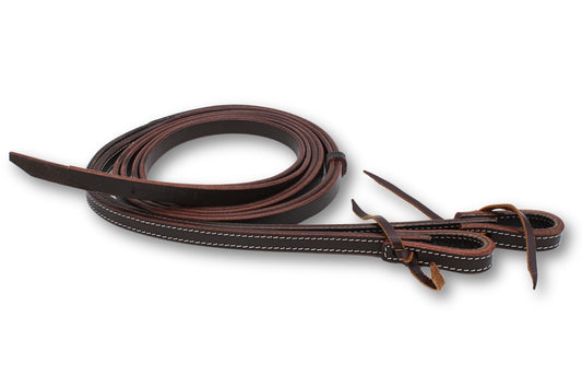 Split Reins Westernzügel, dark oiled, Breite 5/8, 16 mm, waterloop, dunkel