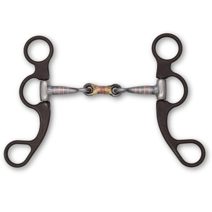 Snaffle Westernbit doppelt gebrochen mit Shanks 12,5 Baby-Bit,