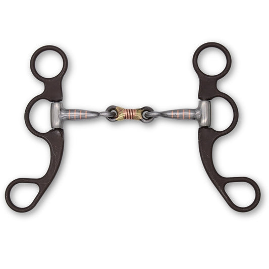 Snaffle Westernbit doppelt gebrochen mit Shanks 12,5 Baby-Bit,