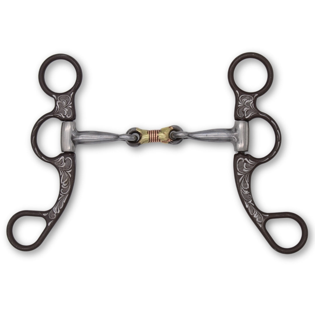 Snaffle Westernbit doppelt gebrochen mit Shanks 12,5 Baby-Bit