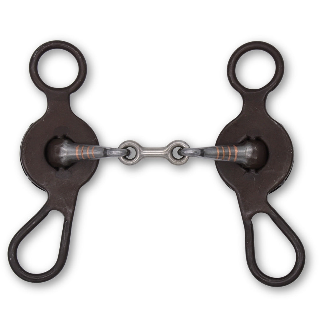 Snaffle Westernbit doppelt gebrochen mit Shanks 11,5 Baby-Bit,