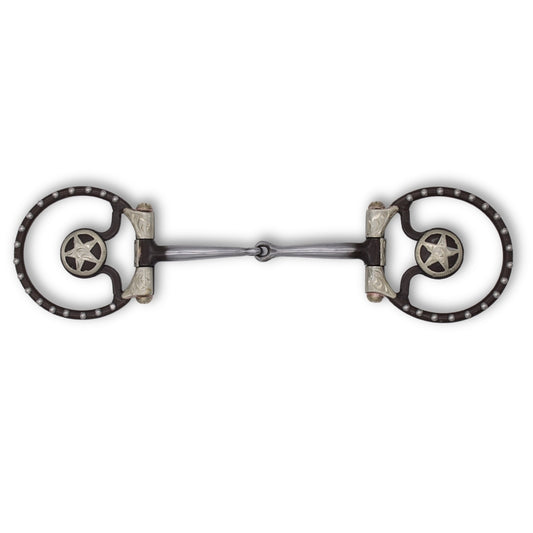 Snaffle Westernbit mit Texasstern Conchos 13,5 cm