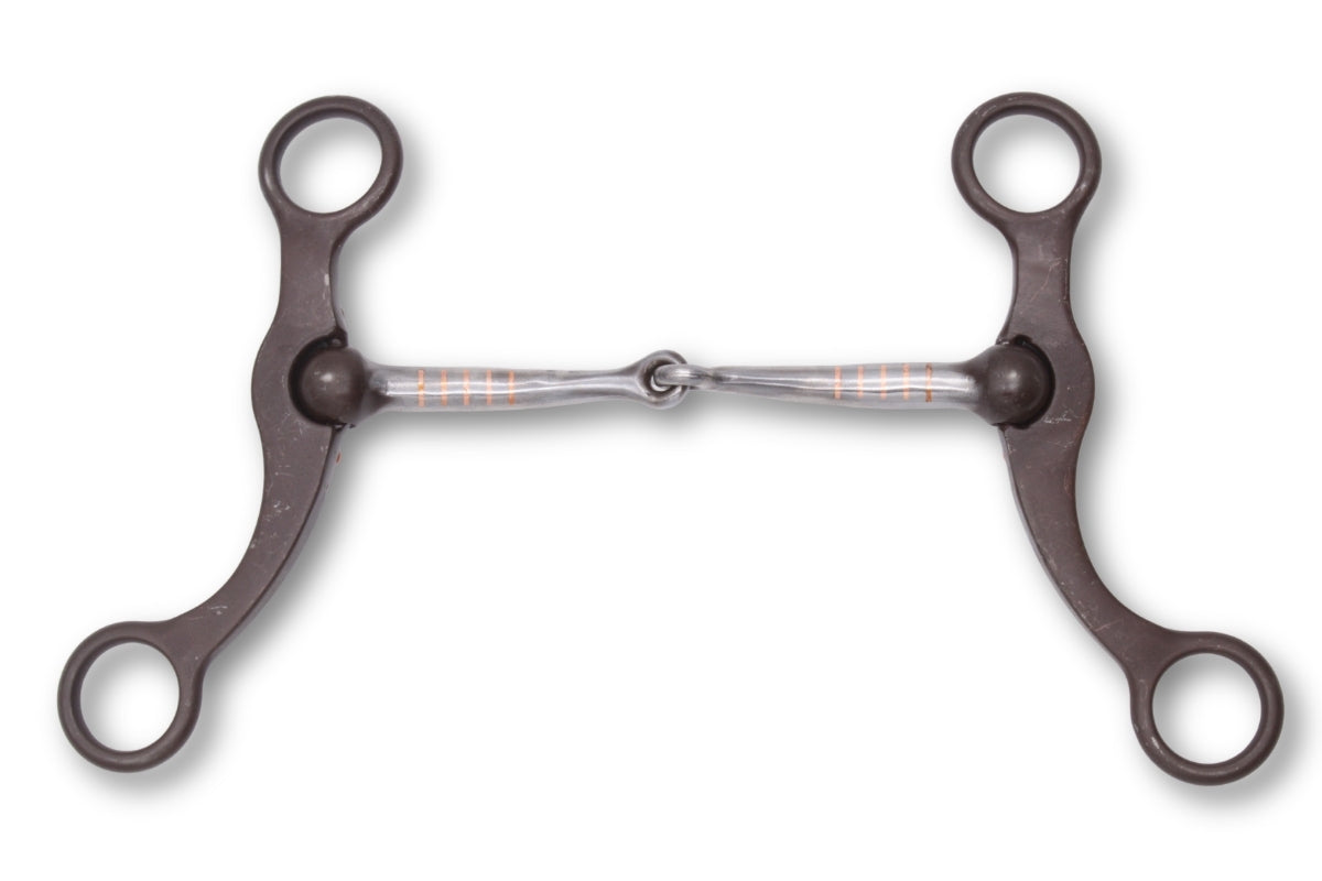 Show Snaffle Bit mit Shanks, einfach gebrochen, 13,5 cm,