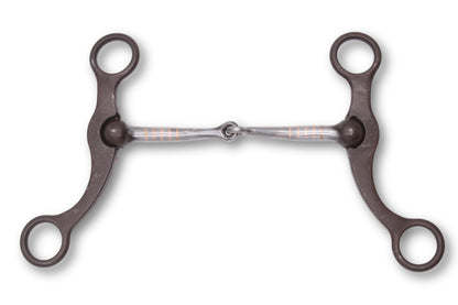 Show Snaffle Bit mit Shanks, einfach gebrochen, 13,5 cm,
