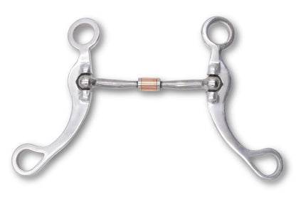 Western show snaffle bit mit Gravur, mit Kupferrolle 13,5cm,
