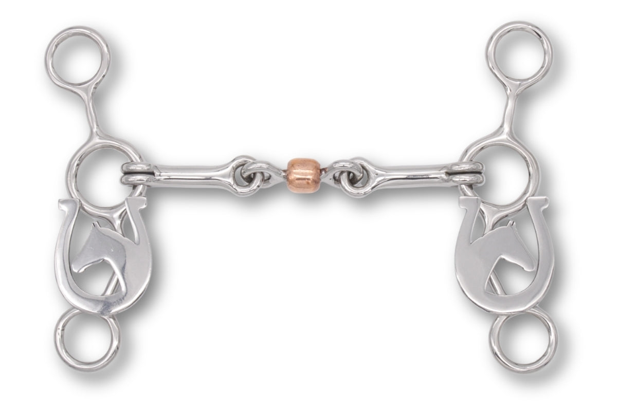 Trainings Bit, Western Bit doppelt gebrochen mit Shanks 12,5 Baby Bit