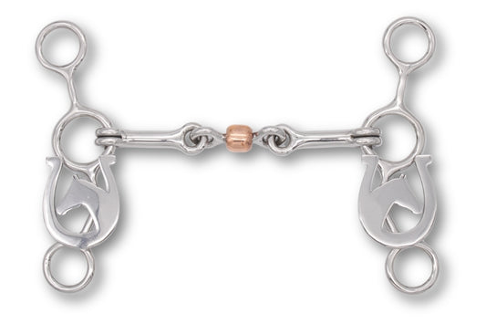 Trainings Bit, Western Bit doppelt gebrochen mit Shanks 12,5 Baby Bit