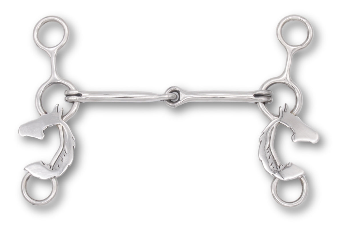 Trainings Bit, Western Bit einfach gebrochen mit Shanks 12,5 Baby Bit