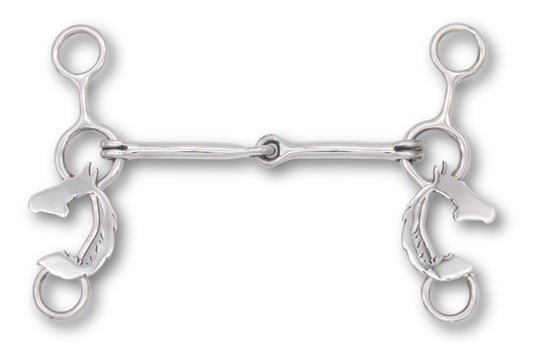 Trainings Bit, Western Bit einfach gebrochen mit Shanks 12,5 Baby Bit