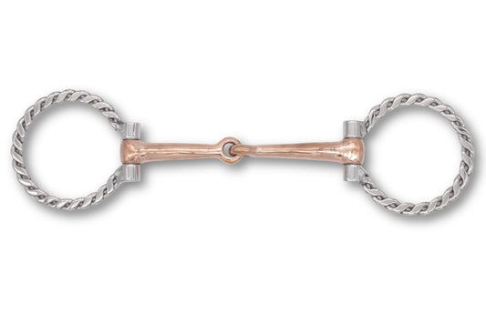 Snaffle Western Bit mit gedrehten Ringen, Westerngebiss 12,5 cm