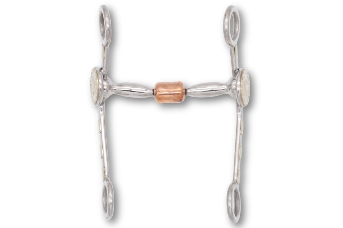 Western Snaffle Bit mit Kupferrolle 12,5cm,
