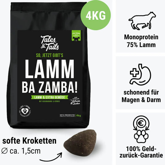 LammBa Zamba! - Softes Trockenfutter - Hundefutter mit Lamm