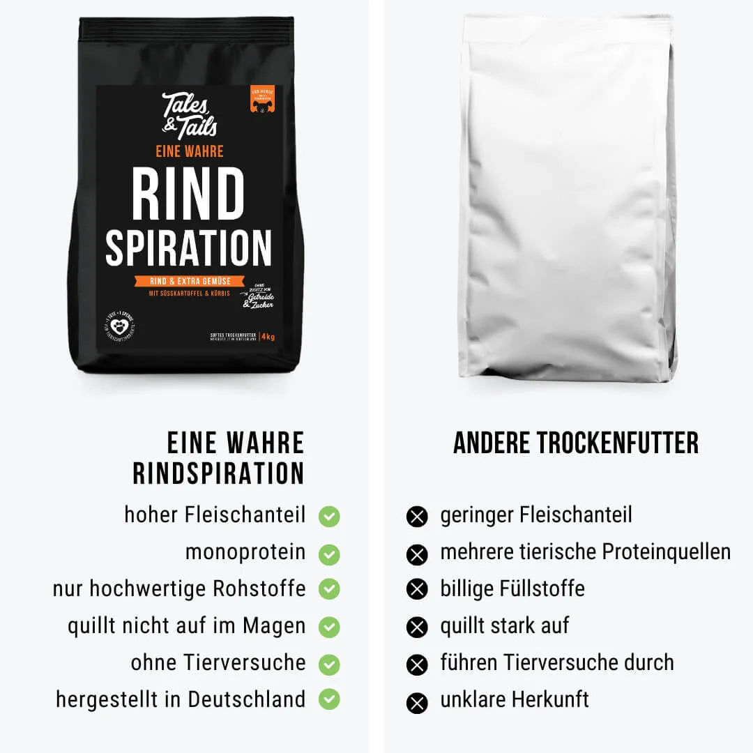Eine wahre Rindspiration - Softes Trockenfutter - Hundefutter mit Rind