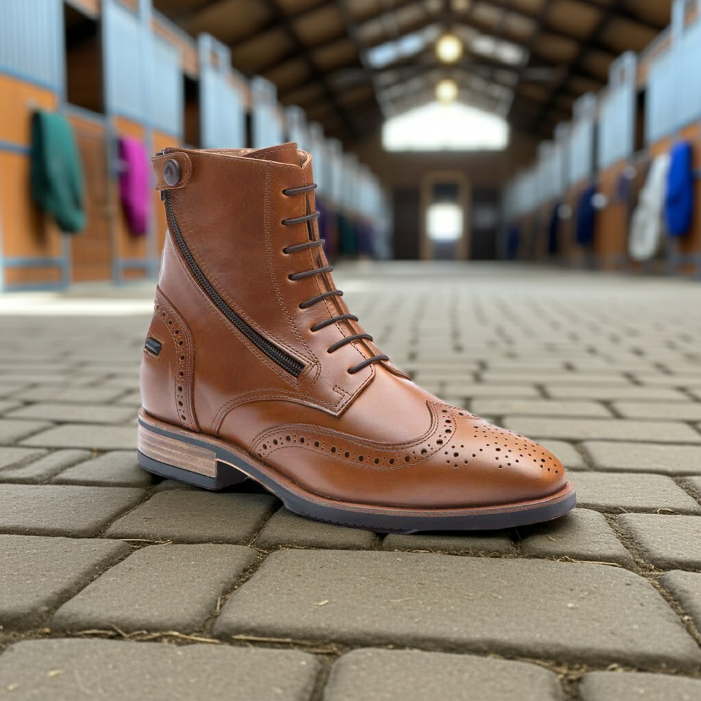 Lederstiefeletten Vienna Pull-up Cognac