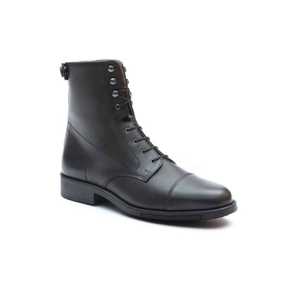 Derby-Stiefeletten aus Leder Schwarz